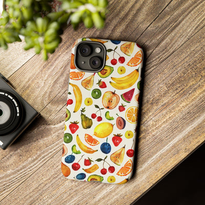 Impact Resistant, Mixed Fruits, Cute Phone Cases for Samsung S24, S23, S22, S21, IPhone 15 pro Iphone 14 pro Iphone 13 IPhone 12 Iphone 11