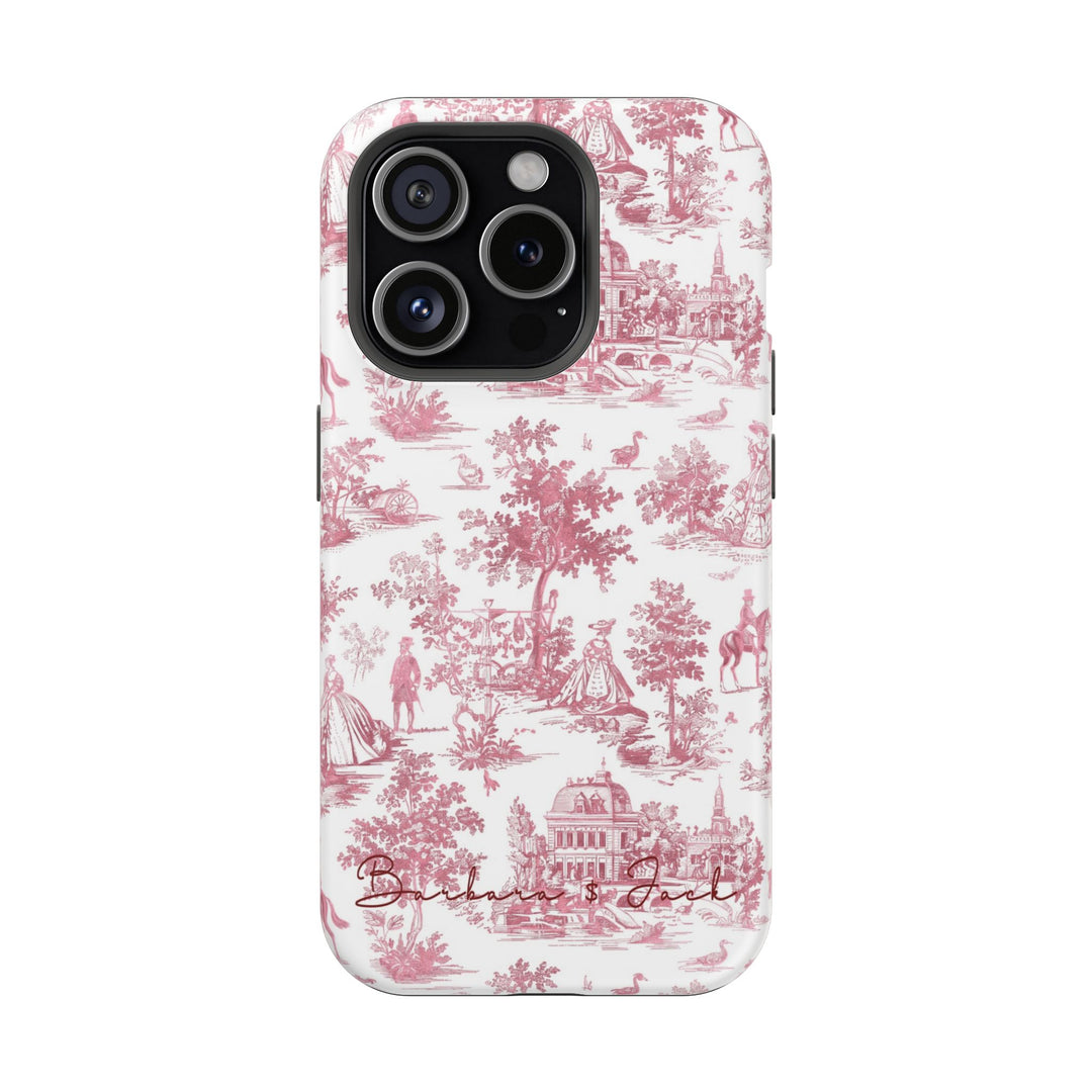Magsafe French Toile Personalized Initial Custom Gift Cute Phone Cases for Iphone 16 Pro Max | iPhone 15, Pro Max Case, Iphone 14, 13, 12, 11, 10 - Studio40ParkLane