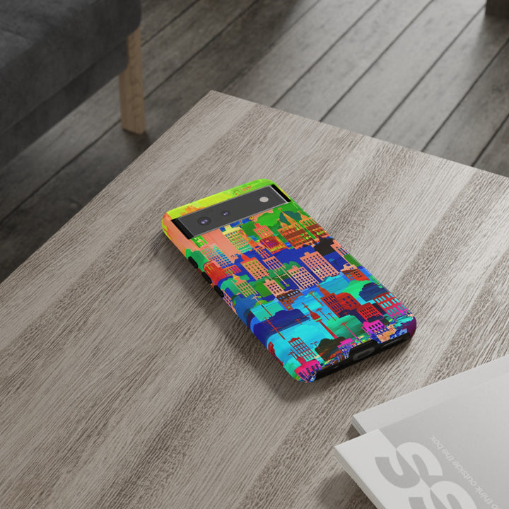 Cute Samsung Case | Cool Iphone Case | Summer City Skyline, Samsung S24, S23, S22, S21, IPhone 15 Case | Iphone 14 Case, Iphone 13 Case - Studio40ParkLane