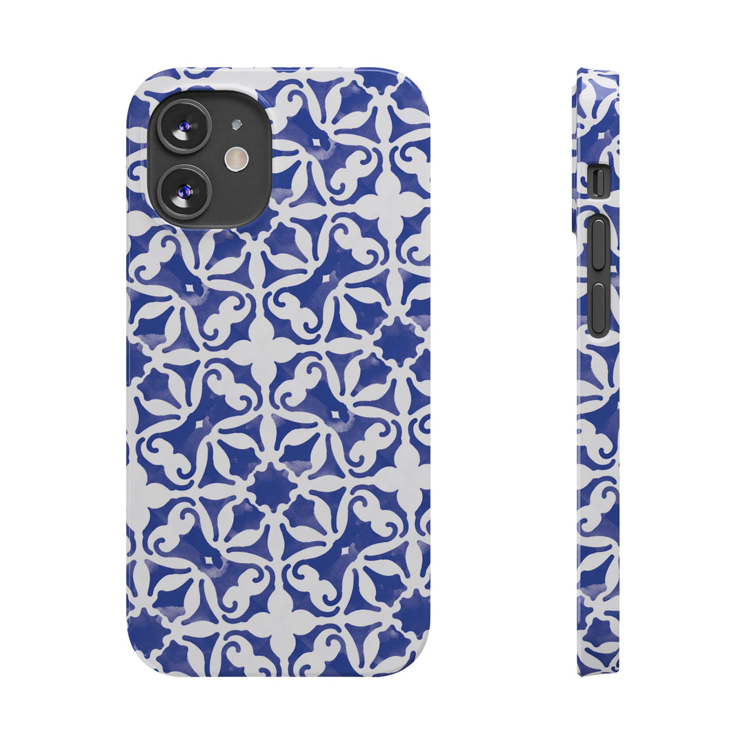 Slim Blue Mosaic Gift for Her Cute Phone Cases for Iphone 16 Case | iPhone 15 Case | iPhone 15 Pro Max Case, Iphone 14, Iphone 14 Pro Max, Iphone 13, 11,10,8,7 - Studio40ParkLane