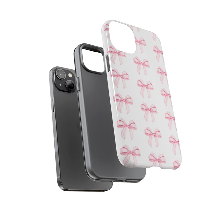 Pink Bows Cute Phone Case, for IPhone 16 Pro Max | Iphone 15, Iphone 14, IPhone 13 Case, 11 8 7, Samsung Galaxy S24, S23, S22, S21, 2 Layer Protection - Studio40ParkLane