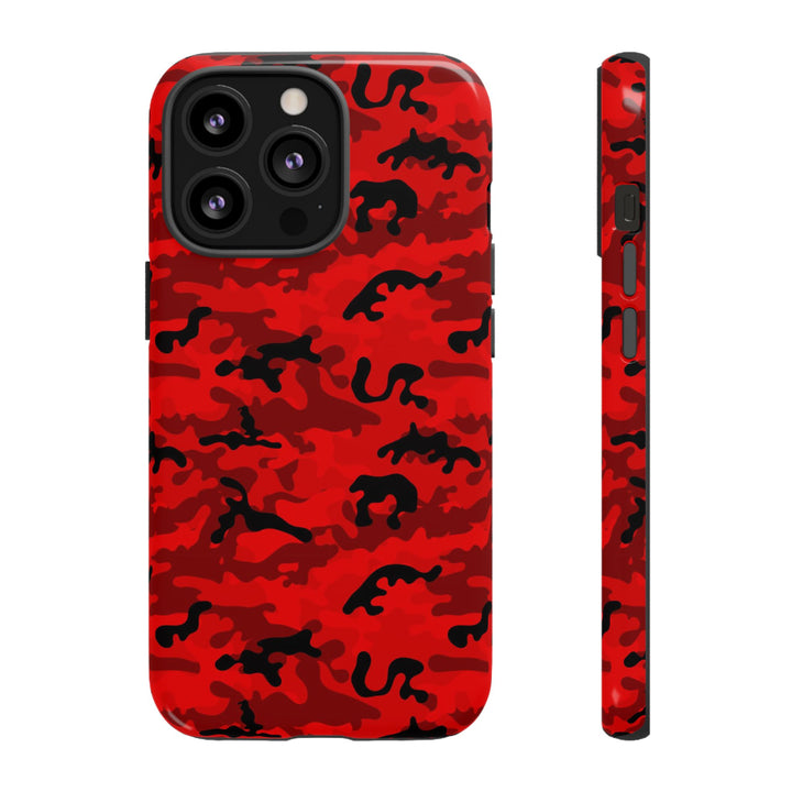Impact Resistant, Red Camo Camouflage, Cute Phone Cases for Samsung S24, S23, S22, S21, IPhone 15 pro Iphone 14 pro Iphone 13 IPhone 12 Iphone 11 - Studio40ParkLane