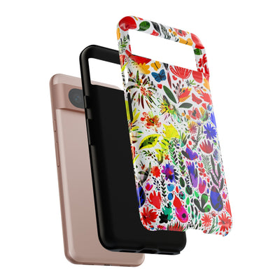 Impact Resistant, Colored Flowers, Cute Phone Cases for Samsung S24, S23, S22, S21, IPhone 15 pro Iphone 14 pro Iphone 13 IPhone 12 Iphone 11