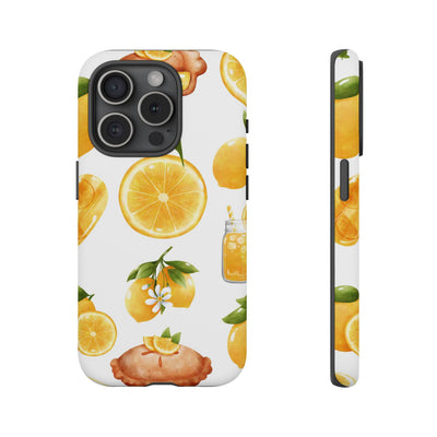 Impact Resistant, Lemon Fruit Pie, Cute Phone Cases for Samsung S24, S23, S22, S21, IPhone 15 pro Iphone 14 pro Iphone 13 IPhone 12 Iphone 11