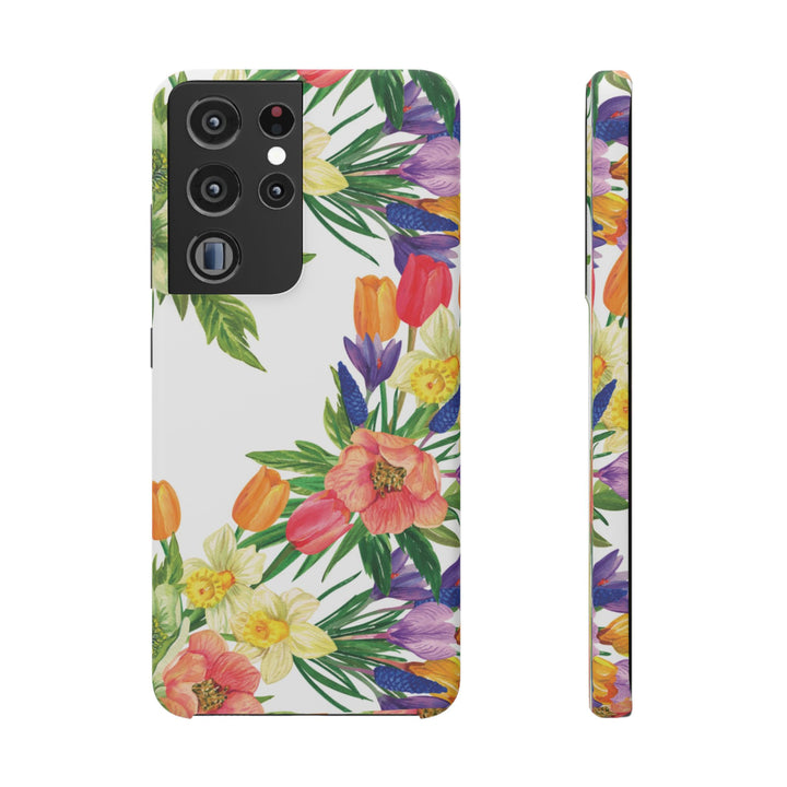 Sleek Snap Spring Summer Flowers Cute Phone Case for iPhone 16 15 14 13 12 11 X Xs Max Xr Pro Plus Samsung Galaxy S24 S23 S22 S21 S20 Ultra