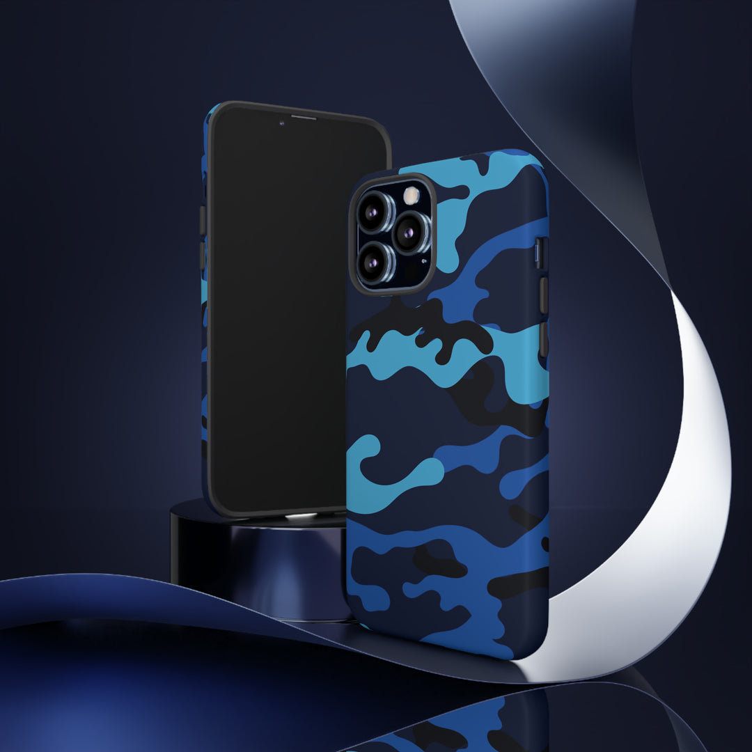 Cool Phone Case | Blue Camouflage, For iPhone 15 Case | iPhone 15 Pro Case, Iphone 14 Case, Iphone 14 Pro Max Case, Protective Iphone Case - Studio40ParkLane