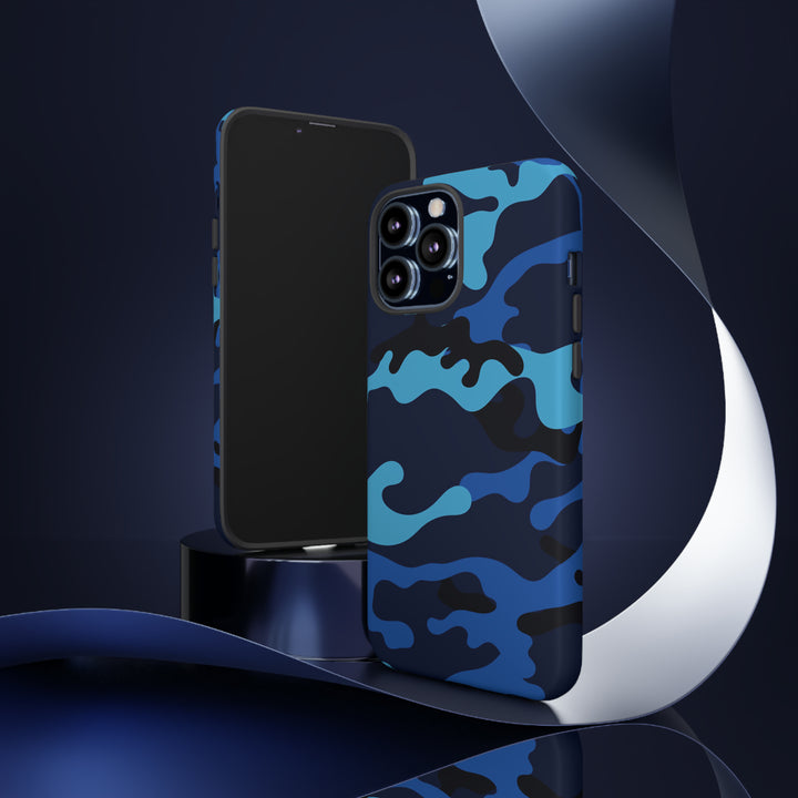 Cool Phone Case | Blue Camouflage, For iPhone 15 Case | iPhone 15 Pro Case, Iphone 14 Case, Iphone 14 Pro Max Case, Protective Iphone Case - Studio40ParkLane