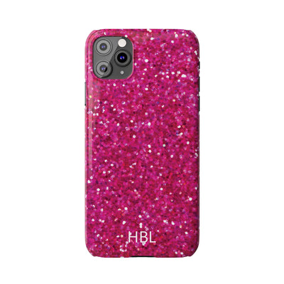 Personalized Slim Muted Pink Faux Play on Glitter Effect Cute Phone Cases for Iphone 16 Pro Max | iPhone 15 Case | iPhone 15 Pro Max Case, Iphone 14, Iphone 14 Pro Max, Iphone 13 12 11 8 7