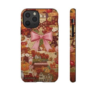 New England Fall Coquette Collage Tough Premium Phone Case - For iPhone 16 Pro Max iPhone 15 Pro iPhone Iphone 14 Plus 13 Pro 12 11 10 XR XS