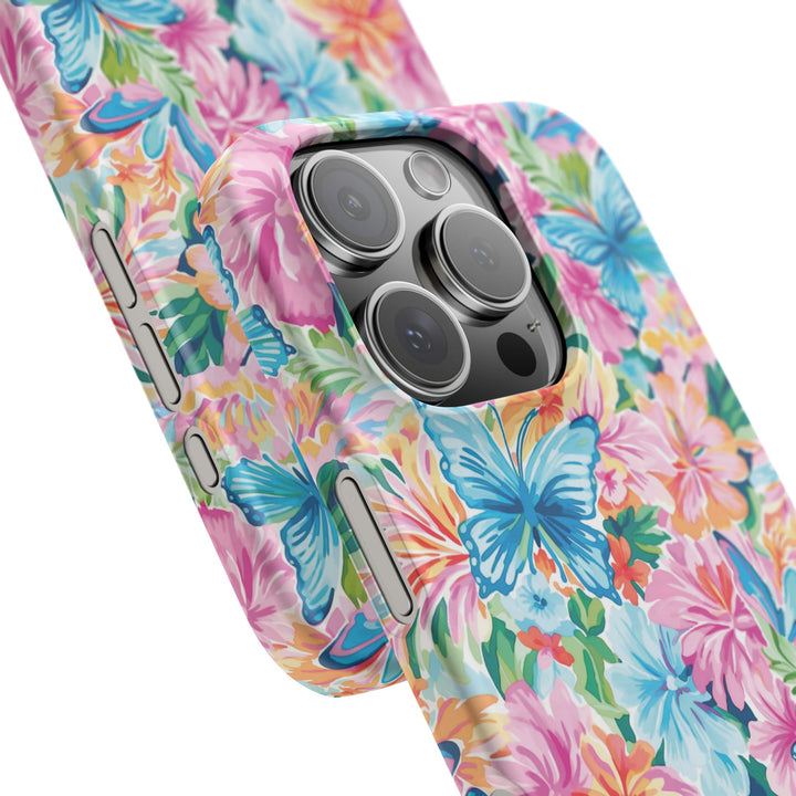 Sleek Snap Butterflies Flowers Cute Phone Case for iPhone 16 15 14 13 12 11 X Xs Max Xr Pro Plus Samsung Galaxy S24 S23 S22 S21 S20 Ultra