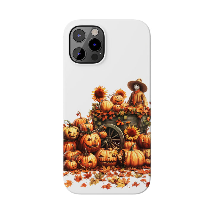 Slim Fall Leaves Scarecrow Slim Cute Phone Cases for Iphone | iPhone 15 Case | iPhone 15 Pro Max Case, Iphone 14, Iphone 14 Pro Max, Iphone 13 - Studio40ParkLane
