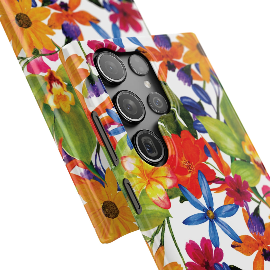 Sleek Snap Colorful Flowers Cute Phone Case for iPhone 16 15 14 13 12 11 X Xs Max Xr Pro Plus Samsung Galaxy S24 S23 S22 S21 S20 Note Ultra