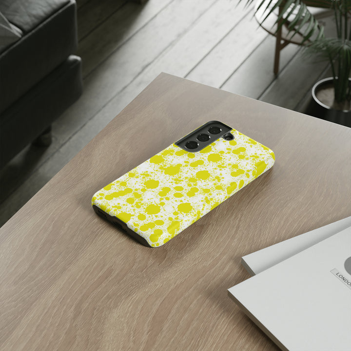 Cool Phone Case | Aesthetic Phone Case | Paint Splash Yellow | For Samsung Galaxy S23, S22, S21, S20 | Luxury Double Layer | Cute - Studio40ParkLane