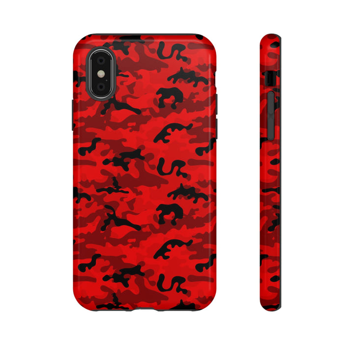 Impact Resistant, Red Camo Camouflage, Cute Phone Cases for Samsung S24, S23, S22, S21, IPhone 15 pro Iphone 14 pro Iphone 13 IPhone 12 Iphone 11 - Studio40ParkLane