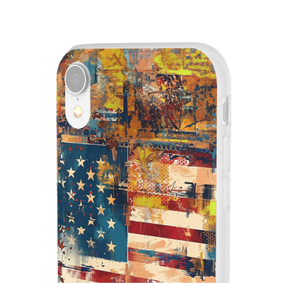 Cute Flexi Phone Cases, US Flag Abstract, Compatible with Samsung Galaxy S23, Samsung S22, Samsung S21, Samsung S20, Galaxy S20 Ultra