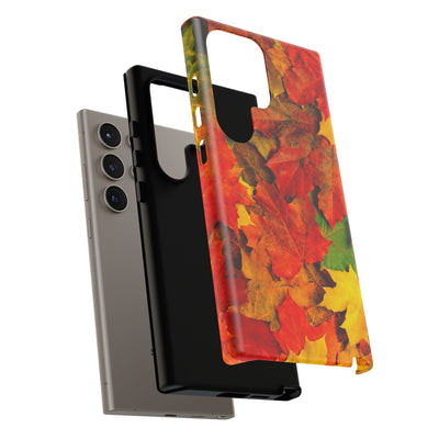 Fall Leaves Impact Resistant, Cute Phone Cases for Samsung S24, S23, S22, S21, IPhone 15 pro Iphone 14 pro Iphone 13 IPhone 12 Iphone 11