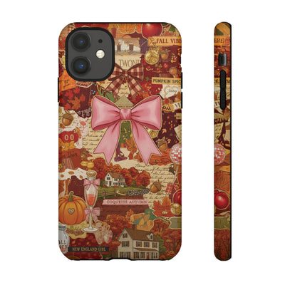 New England Fall Coquette Collage Tough Premium Phone Case - For iPhone 16 Pro Max iPhone 15 Pro iPhone Iphone 14 Plus 13 Pro 12 11 10 XR XS