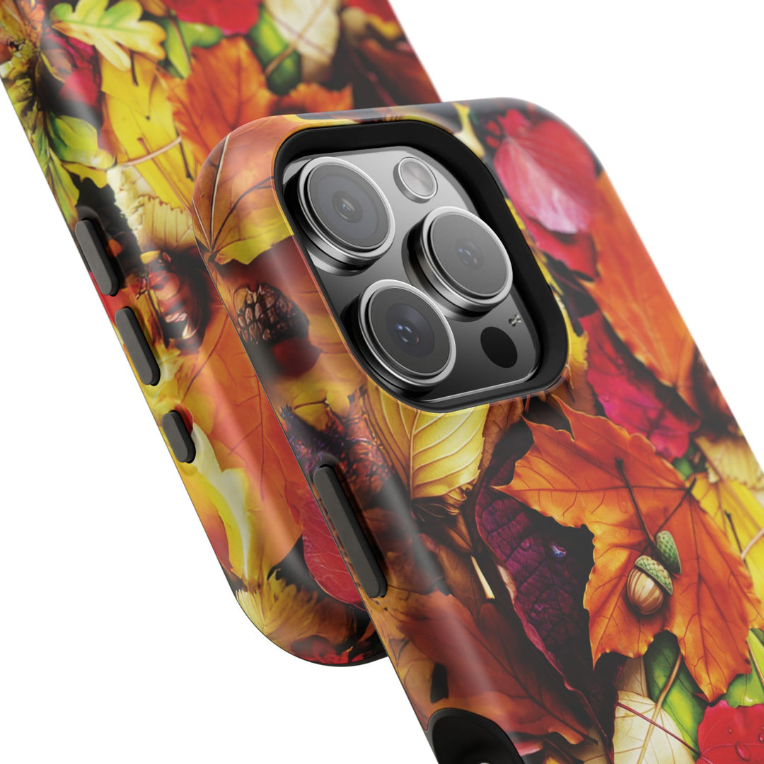 Aesthetic Tough Magsafe Fall Leaves Foliage Phone Case - For iPhone 17 Pro Max iPhone 16 Pro iPhone 15 Iphone 14 Plus 13 Pro 12 11 10 - Studio40ParkLane