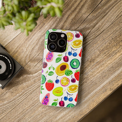 Cute Flexi Phone Cases, Summer Fruit Mix, Compatible with Samsung Galaxy S23, Samsung S22, Samsung S21, Samsung S20, Galaxy S20 Ultra