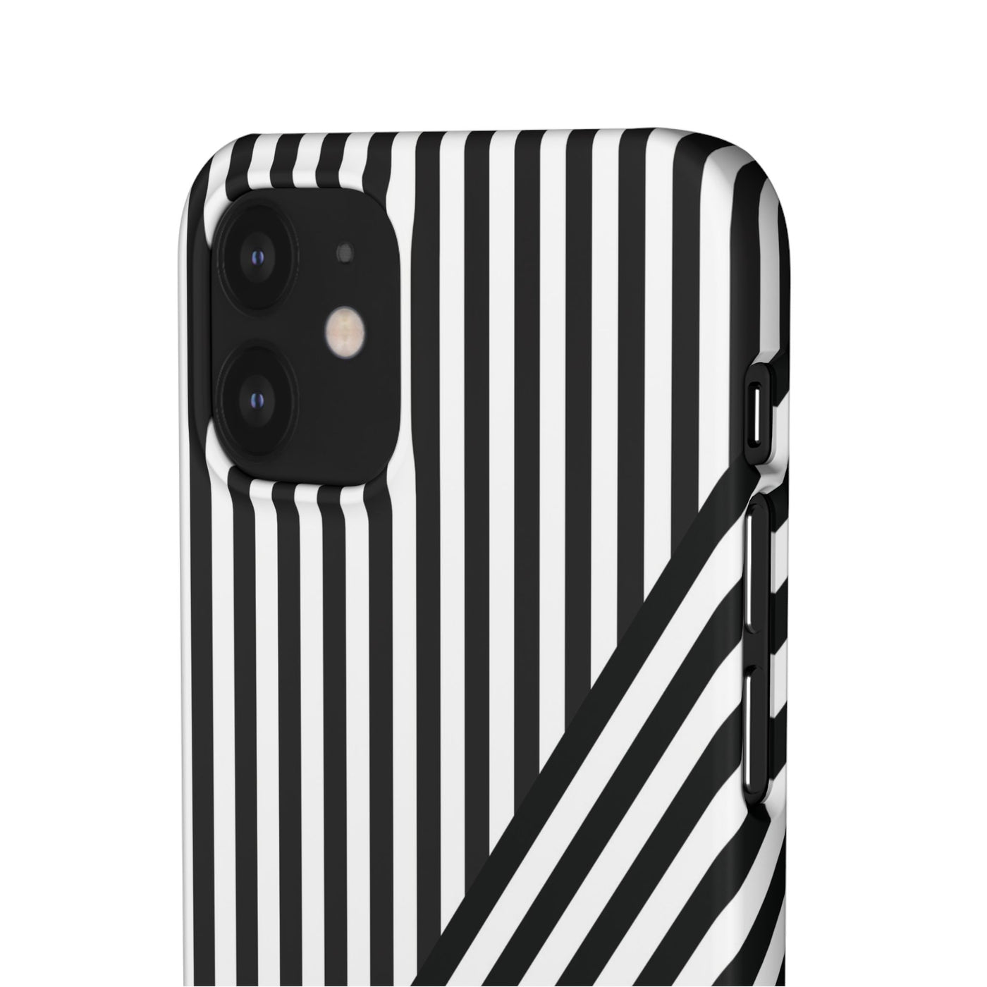 Aesthetic Black White Stripes Cute Phone Case Sleek Snap - For iPhone 17 Pro Max iPhone 16 Pro iPhone 15 Iphone 14 Plus 13 Pro 12 11 10 Gift - Studio40ParkLane