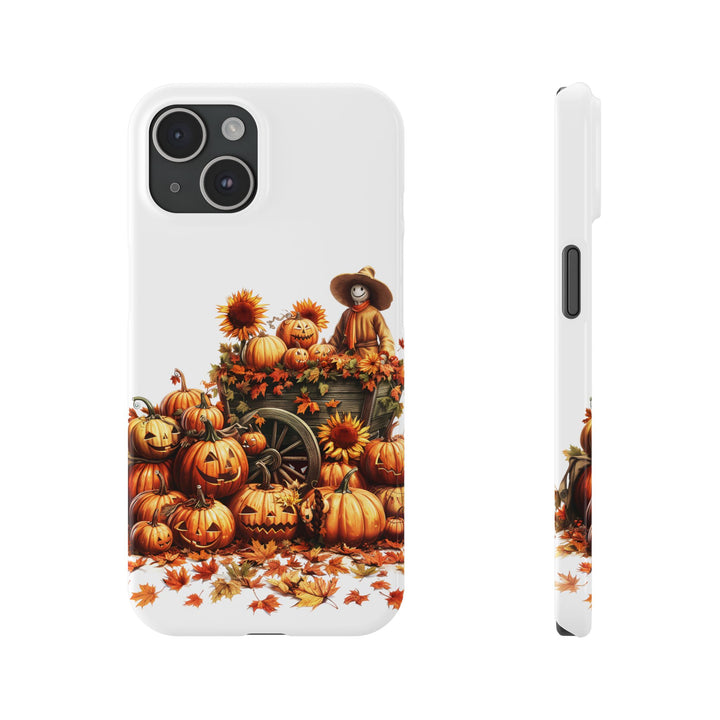 Slim Fall Leaves Scarecrow Slim Cute Phone Cases for Iphone | iPhone 15 Case | iPhone 15 Pro Max Case, Iphone 14, Iphone 14 Pro Max, Iphone 13 - Studio40ParkLane