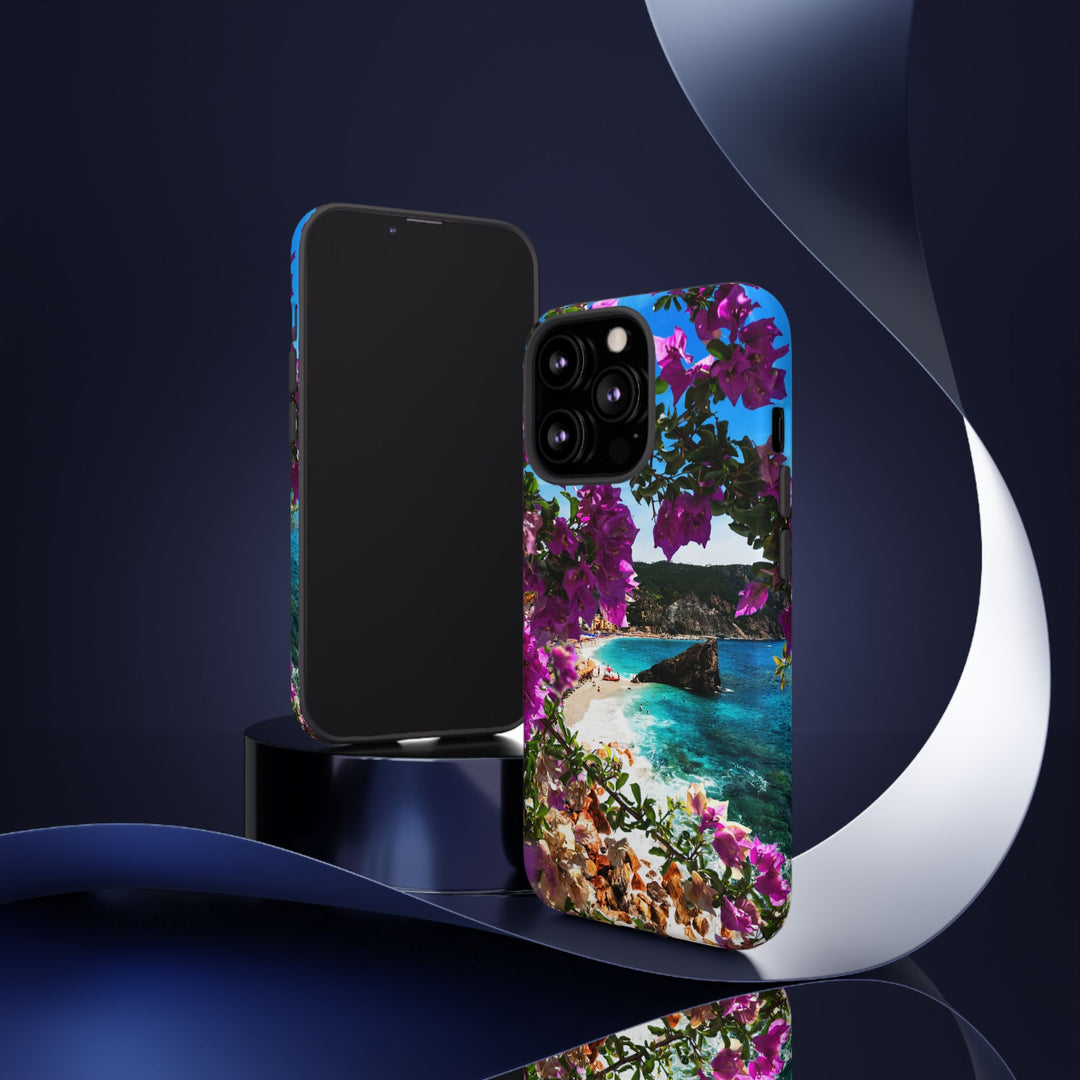 Impact Resistant, Bougainvillea Seaview, Cute Phone Cases for Samsung S24, S23, S22, S21, IPhone 15 pro Iphone 14 pro Iphone 13 IPhone 12 Iphone 11 - Studio40ParkLane