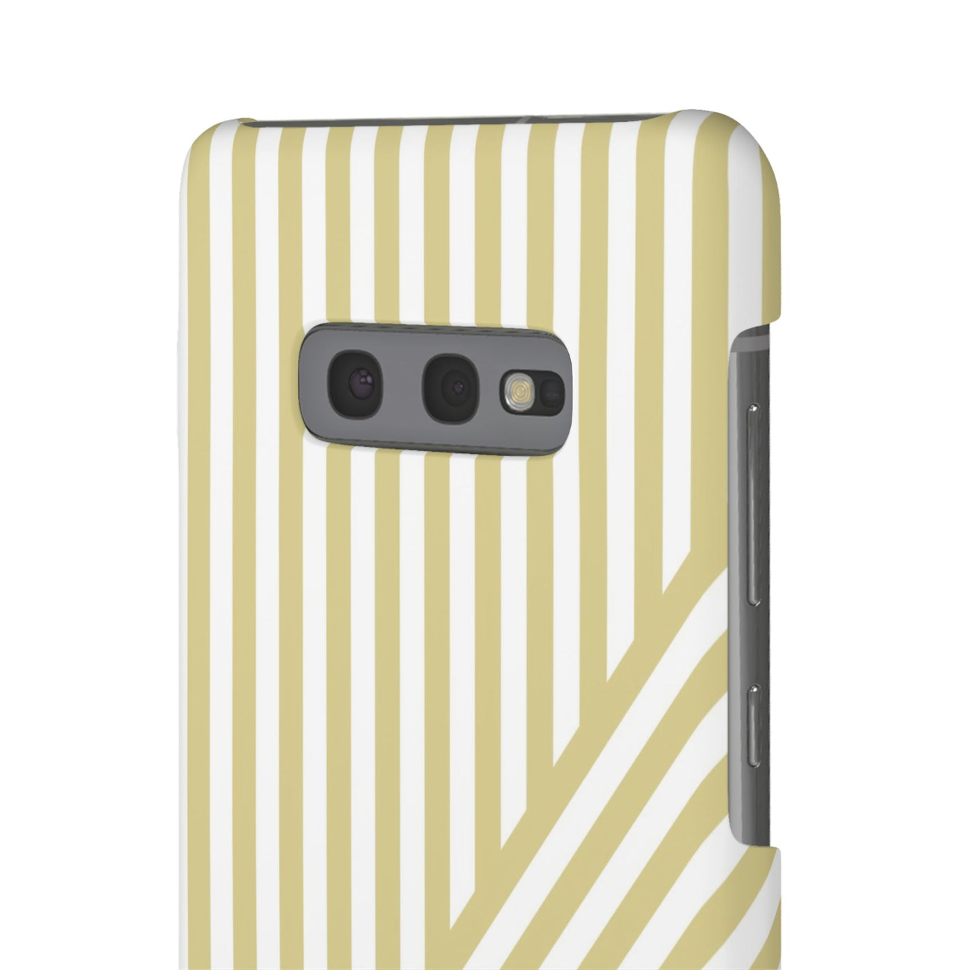 Aesthetic Yellow Beige Stripes Cute Phone Case Sleek Snap - For iPhone 17 Pro Max iPhone 16 Pro iPhone 15 Iphone 14 Plus 13 Pro 12 11 10 Gift