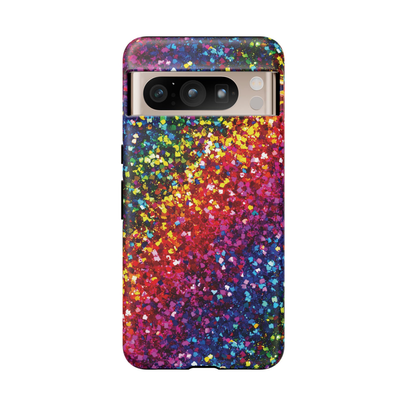 Faux Chic Play on Glitter Effect Cute Phone Case, for IPhone 16 pro Max | Iphone 15, Iphone 14, IPhone 13 Case, 11 8 7, Samsung Galaxy S24, S23, S22, S21, 2 Layer Protection