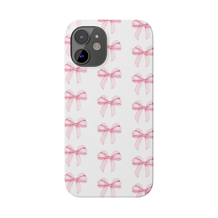 Slim Pink Bows Cute Phone Cases for Iphone 16 Pro Max | iPhone 15 Case | iPhone 15 Pro Max Case, Iphone 14, Iphone 14 Pro Max, Iphone 13 12 11 8 7 - Studio40ParkLane