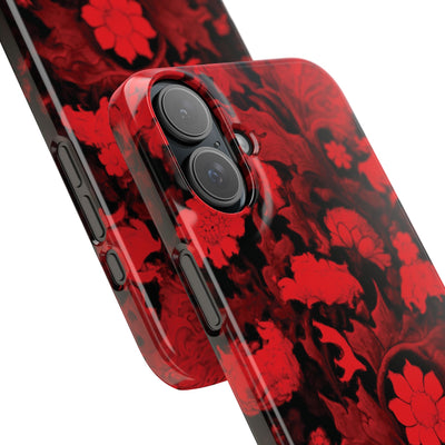 Slim Cute Phone Cases for Iphone - | iPhone 15 Case | iPhone 15 Pro Max Case, Iphone 14 Case, Iphone 14 Pro Max, Iphone 13, Red Flowers