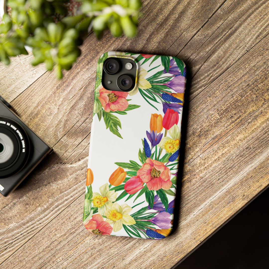 Slim Spring Flowers Gift for Her Cute Phone Cases for Iphone 16 Pro Max | iPhone 15 Case | iPhone 15 Pro Max Case, Iphone 14, 13, 12, 11, 10, 8, 7 - Studio40ParkLane