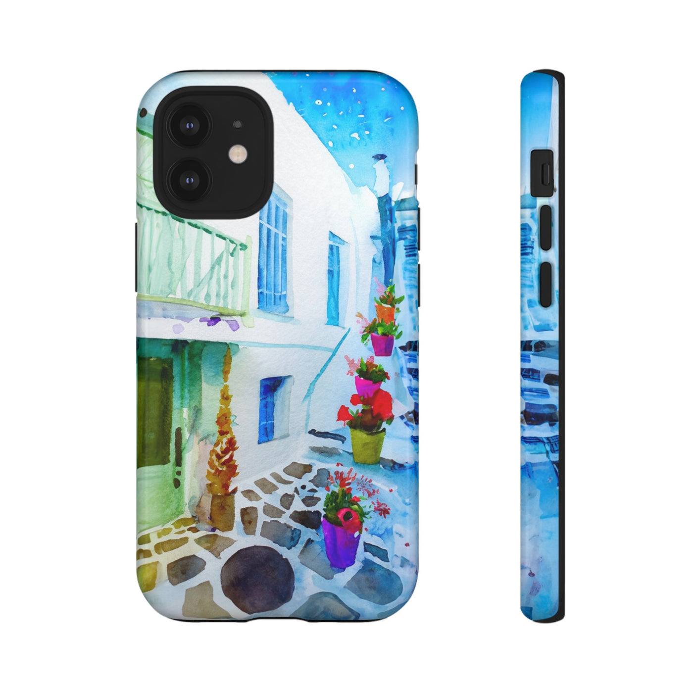 Impact Resistant, Greece House, Cute Phone Cases for Samsung S24, S23, S22, S21, IPhone 15 pro Iphone 14 pro Iphone 13 IPhone 12 Iphone 11