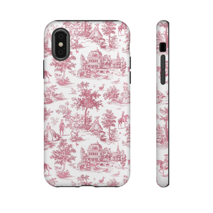 Premium Tough French Toile Gift for Her Cute Phone Cases for Samsung S25, S24, S23, S22, S21 Iphone, 16, 15, 14, 13, 12 Plus Max Pro Ultra - Studio40ParkLane