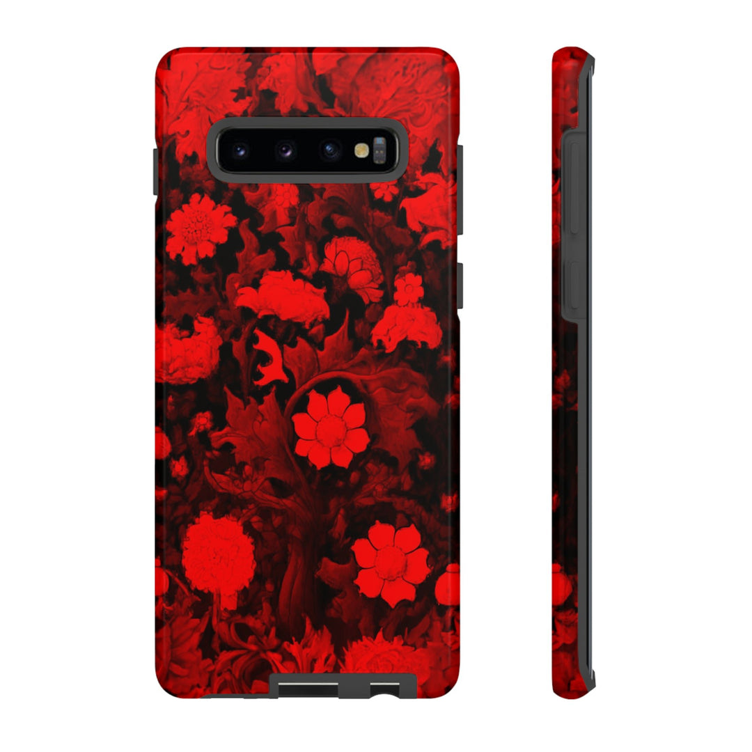 Cute Samsung Phone Case | Aesthetic Samsung Phone Case | Galaxy S23, S22, S21, S20 | Red Flowers, Protective Phone Case - Studio40ParkLane