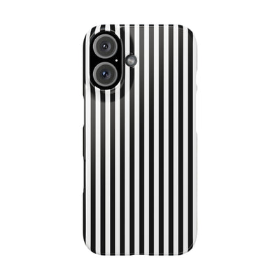 Slim Black White Striped Cute Phone Case for Iphone 16 - | iPhone 15 Pro Max Case | iPhone 14 Case Iphone 13 12 11 10 9 8 7 Gift for Her - Studio40ParkLane