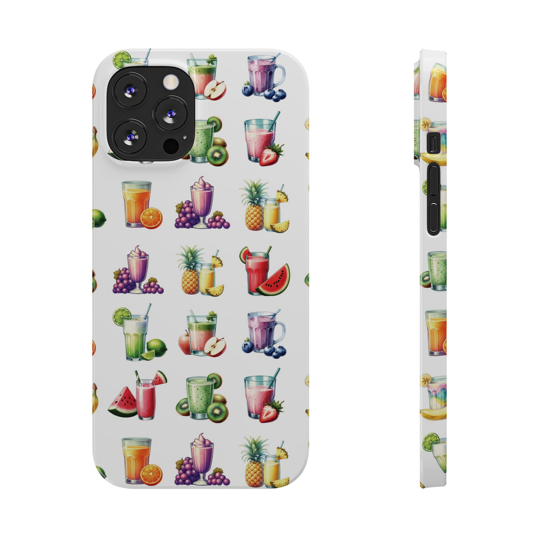 Slim Cute Phone Cases for Iphone - | iPhone 15 Case | iPhone 15 Pro Max Case, Iphone 14 Case, Iphone 14 Pro Max, Iphone 13, Tropical Summer Fruit Cocktail - Studio40ParkLane