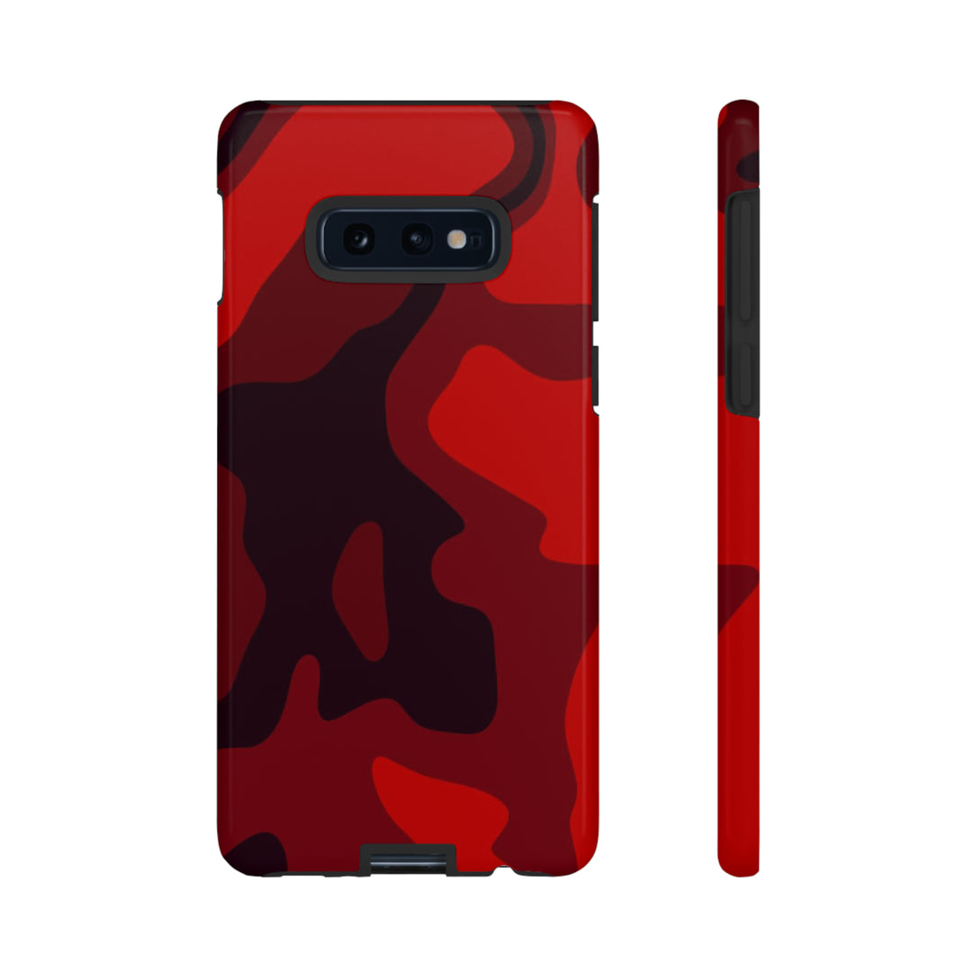 Cute Phone Case | Cool Camouflage Red Black Samsung Phone Case | Galaxy S23 Case, S22 Case, S21, S20 | 2 Layered Case - Studio40ParkLane