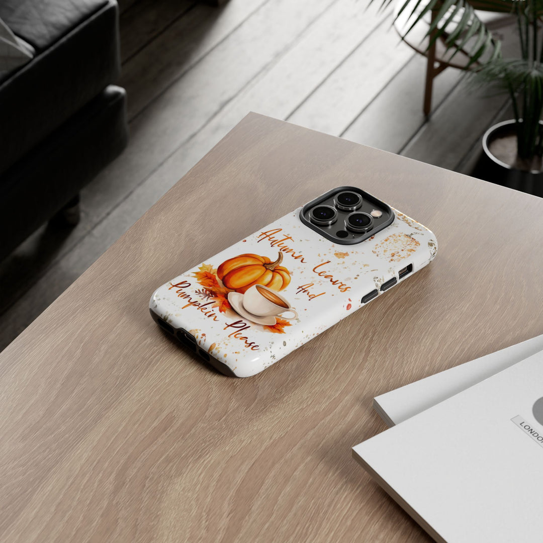 Impact Resistant, Fall Leaves Pumpkin Pie, Cute Phone Cases for Samsung S24, S23, S22, S21, IPhone 15 pro Iphone 14 pro Iphone 13 IPhone 12 Iphone 11 - Studio40ParkLane