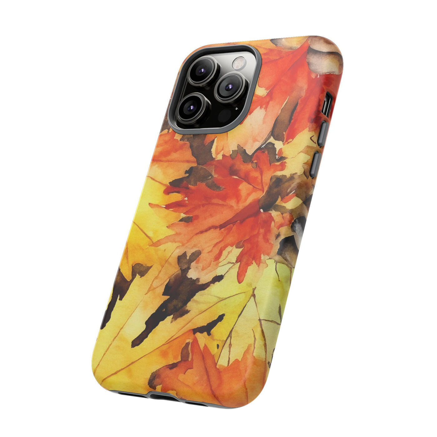 Impact Resistant, Fall Leaves, Cute Phone Cases for Samsung S24, S23, S22, S21, IPhone 15 pro Iphone 14 pro Iphone 13 IPhone 12 Iphone 11