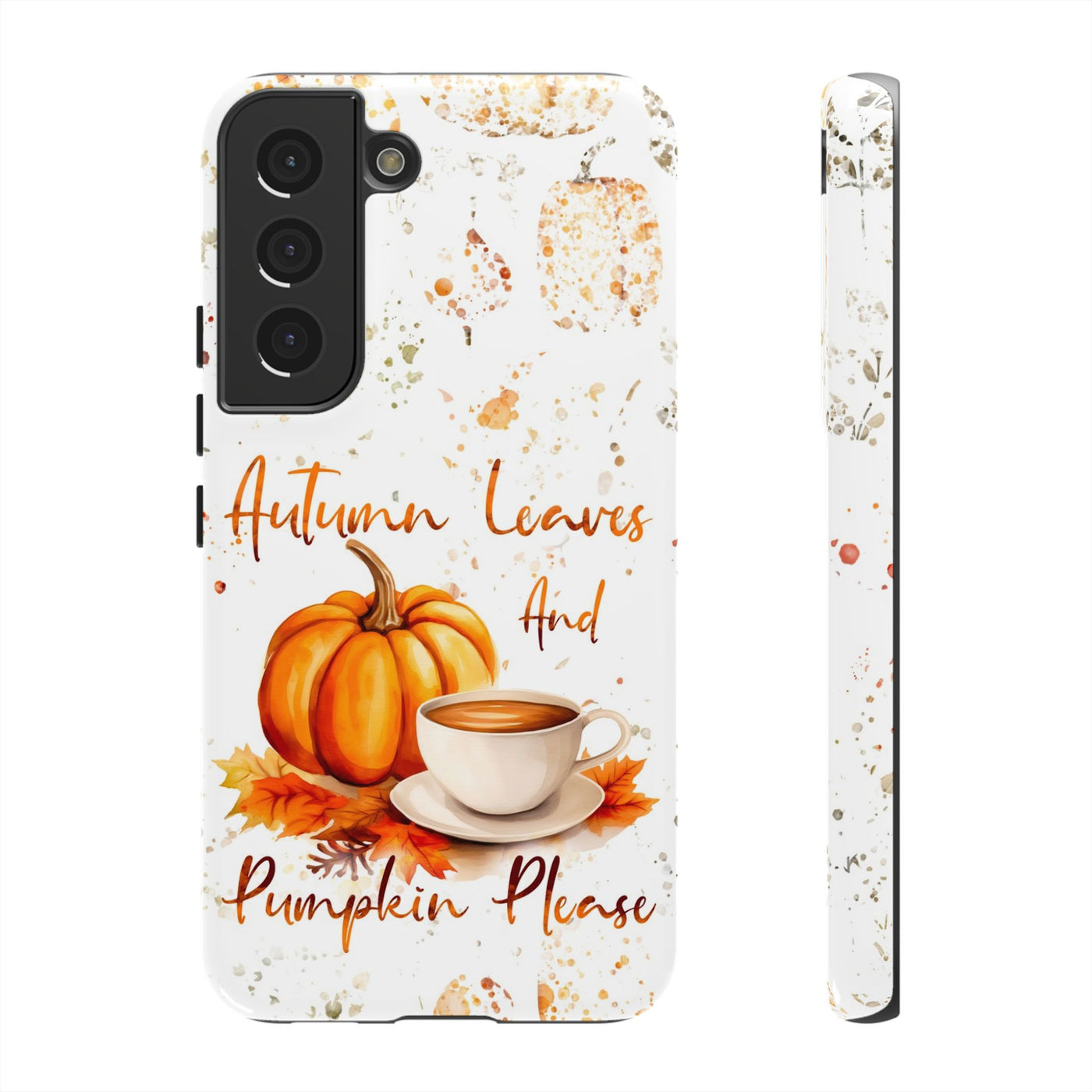 Impact Resistant, Fall Leaves Pumpkin Pie, Cute Phone Cases for Samsung S24, S23, S22, S21, IPhone 15 pro Iphone 14 pro Iphone 13 IPhone 12 Iphone 11