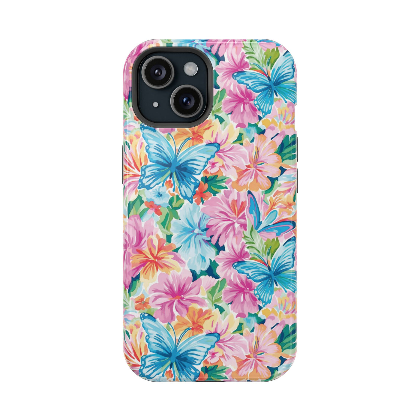Butterflies Flowers Magsafe Cute Phone Case for Iphone Gift for Her, iPhone 16 Case iPhone 15 Pro Max Case, Iphone 14, Iphone 14 Pro Max, 13, 12