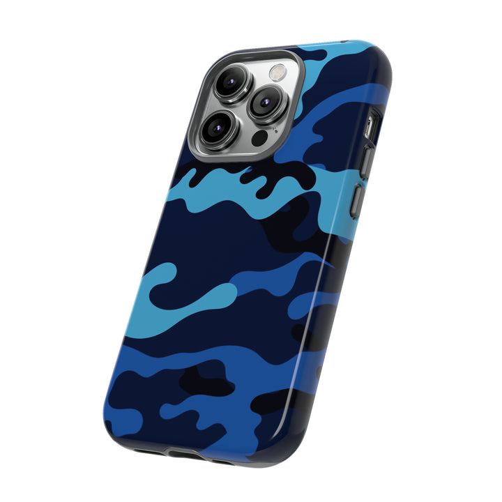 Cool Phone Case | Blue Camouflage, For iPhone 15 Case | iPhone 15 Pro Case, Iphone 14 Case, Iphone 14 Pro Max Case, Protective Iphone Case - Studio40ParkLane