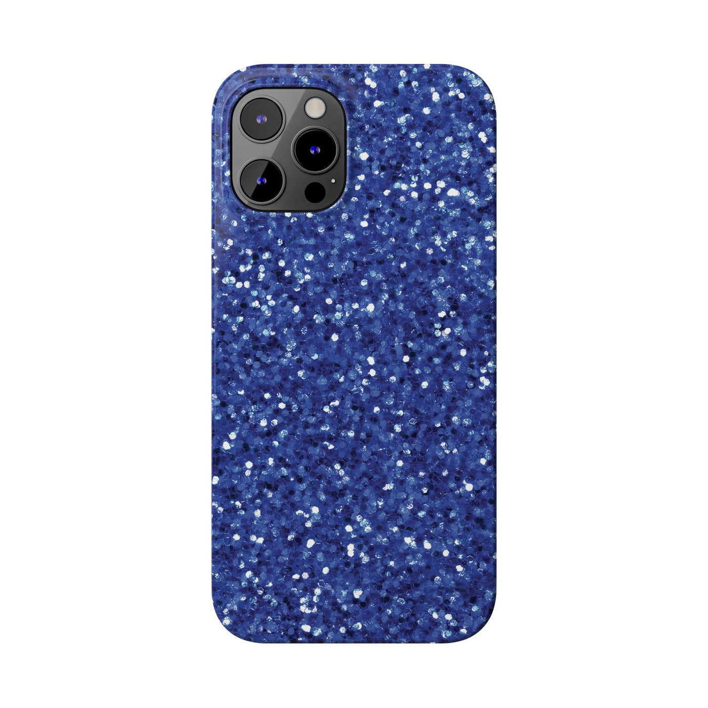 Slim Blue Muted Faux Play on Glitter Effect Cute Phone Cases for Iphone 16 Pro Max | iPhone 15 Case | iPhone 15 Pro Max Case, Iphone 14, Iphone 14 Pro Max, Iphone 13 12 11 8 7