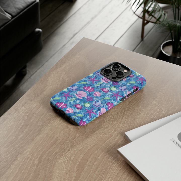 Cute IPhone Case | Blue Pink Under The Sea, iPhone 15 Case | iPhone 15 Pro Case, Iphone 14 Case, Iphone 14 Pro Max Case, Protective Iphone Case - Studio40ParkLane