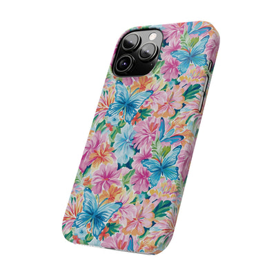 Slim Butterflies Flowers Gift for Her Cute Phone Cases for Iphone 16 Pro Max | iPhone 15 Case | iPhone 15 Pro Max Case, Iphone 14, 13, 12, 11, 10, 8, 7