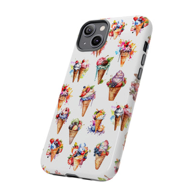 Impact Resistant, Summer Icecream, Cute Phone Cases for Samsung S24, S23, S22, S21, IPhone 15 pro, Iphone 14 pro, Iphone 13 IPhone 12, Iphone 11