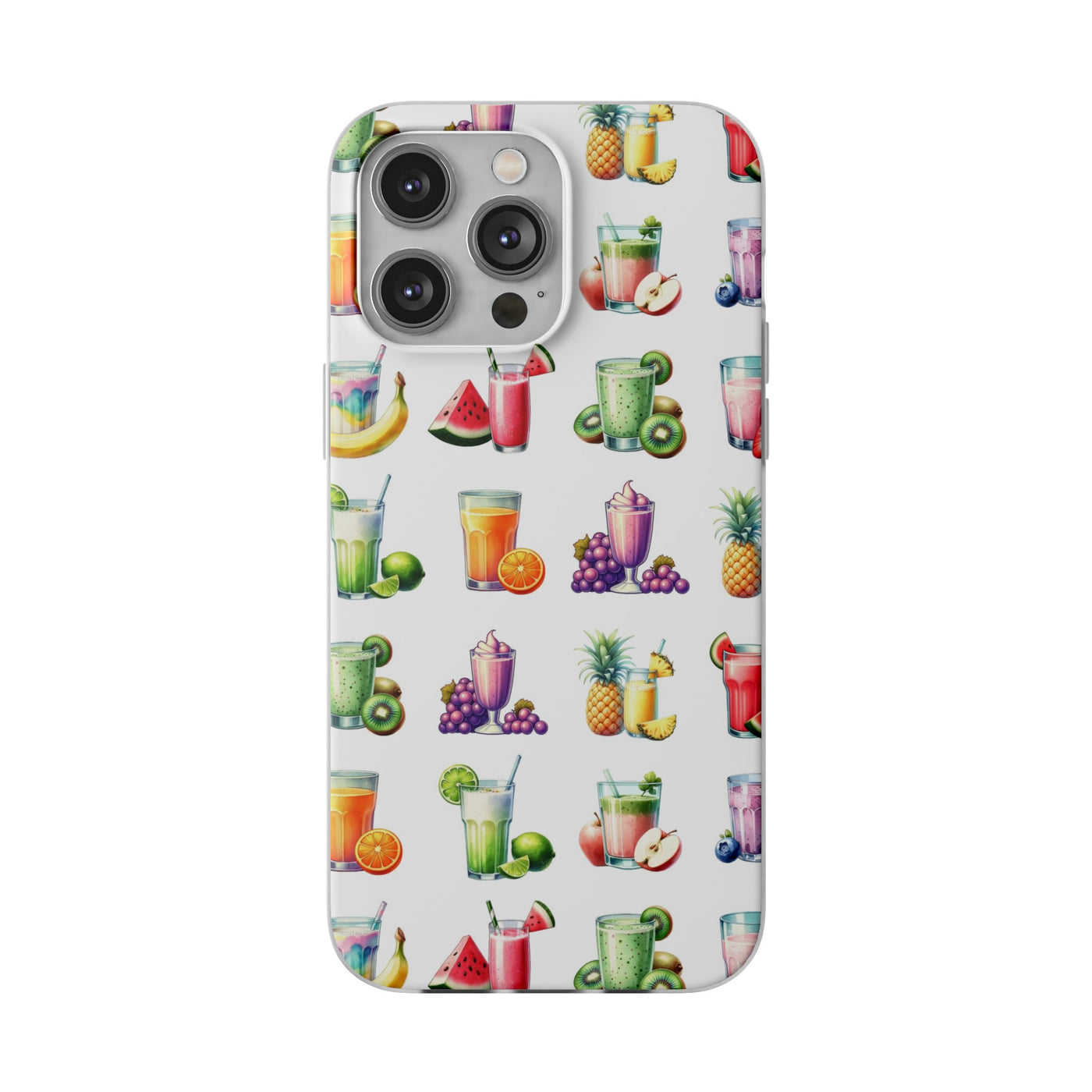 Cute Flexi Phone Cases, For Iphones and Samsung Galaxy Phones, Tropical Summer Fruit Cocktails, Galaxy S23 Phone Case, Samsung S22 Case, Samsung S21, Iphone 15, Iphone 14, Iphone 13