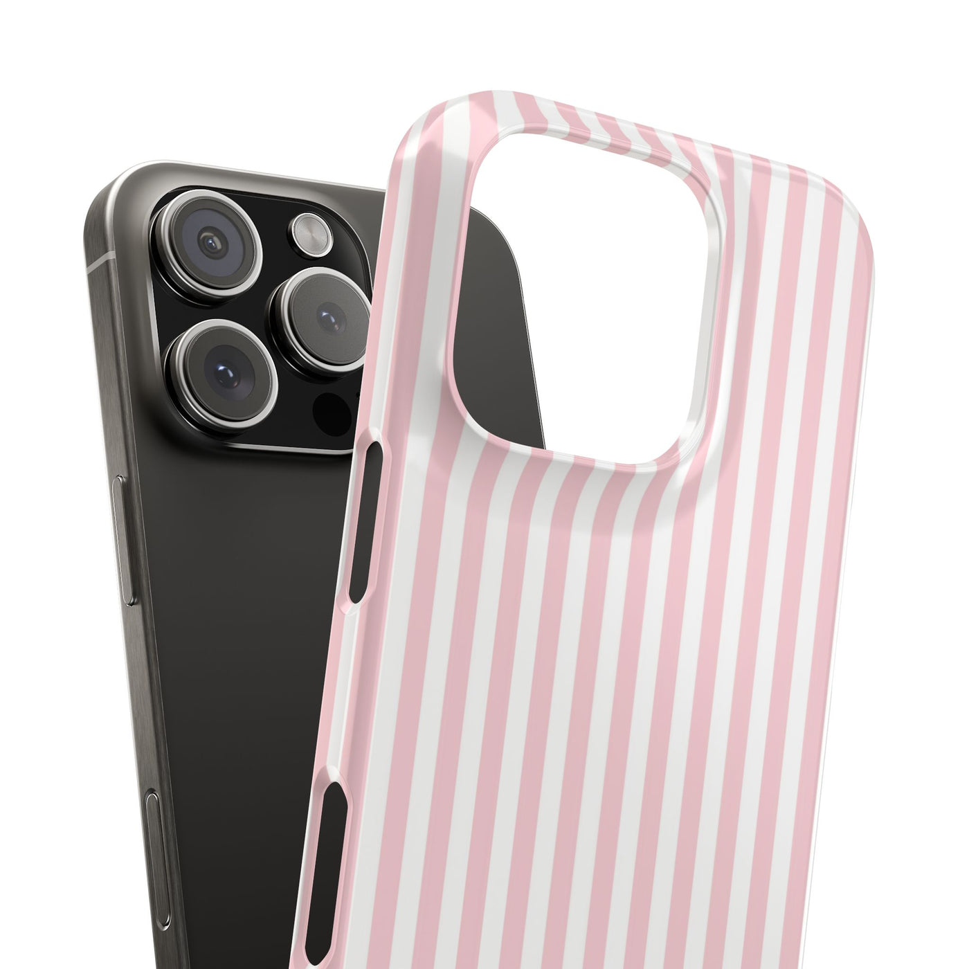 Slim Sweet Pink Striped Cute Phone Case for Iphone 16 - | iPhone 15 Pro Max Case | iPhone 14 Case Iphone 13 12 11 10 9 8 7 X XS Gift for Her