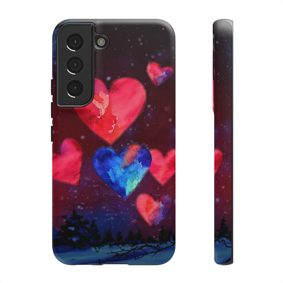 Cute Samsung Phone Case | Aesthetic Samsung Phone Case | Galaxy S23, S22, S21, S20 | Luxury case, Rising Hearts Night Phone Case - Studio40ParkLane