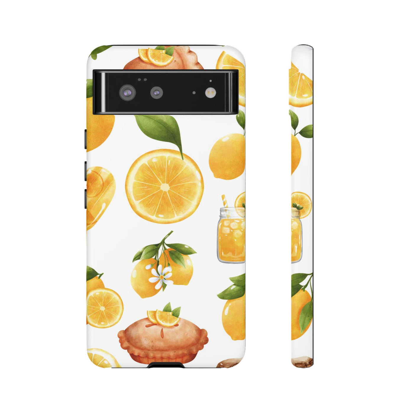 Impact Resistant, Lemon Fruit Pie, Cute Phone Cases for Samsung S24, S23, S22, S21, IPhone 15 pro Iphone 14 pro Iphone 13 IPhone 12 Iphone 11